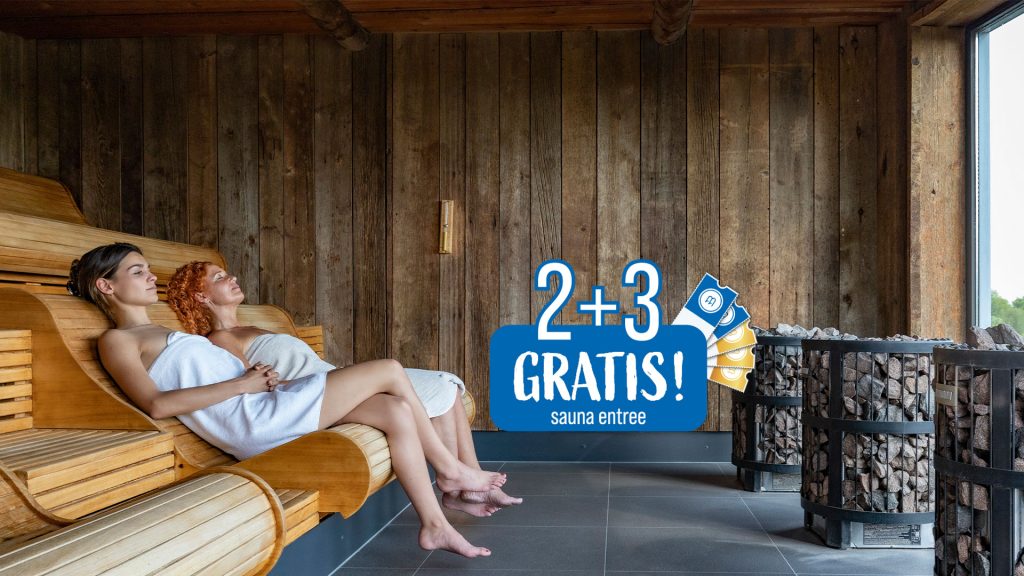 BLUE Jubileumactie: 2+3 gratis sauna entree